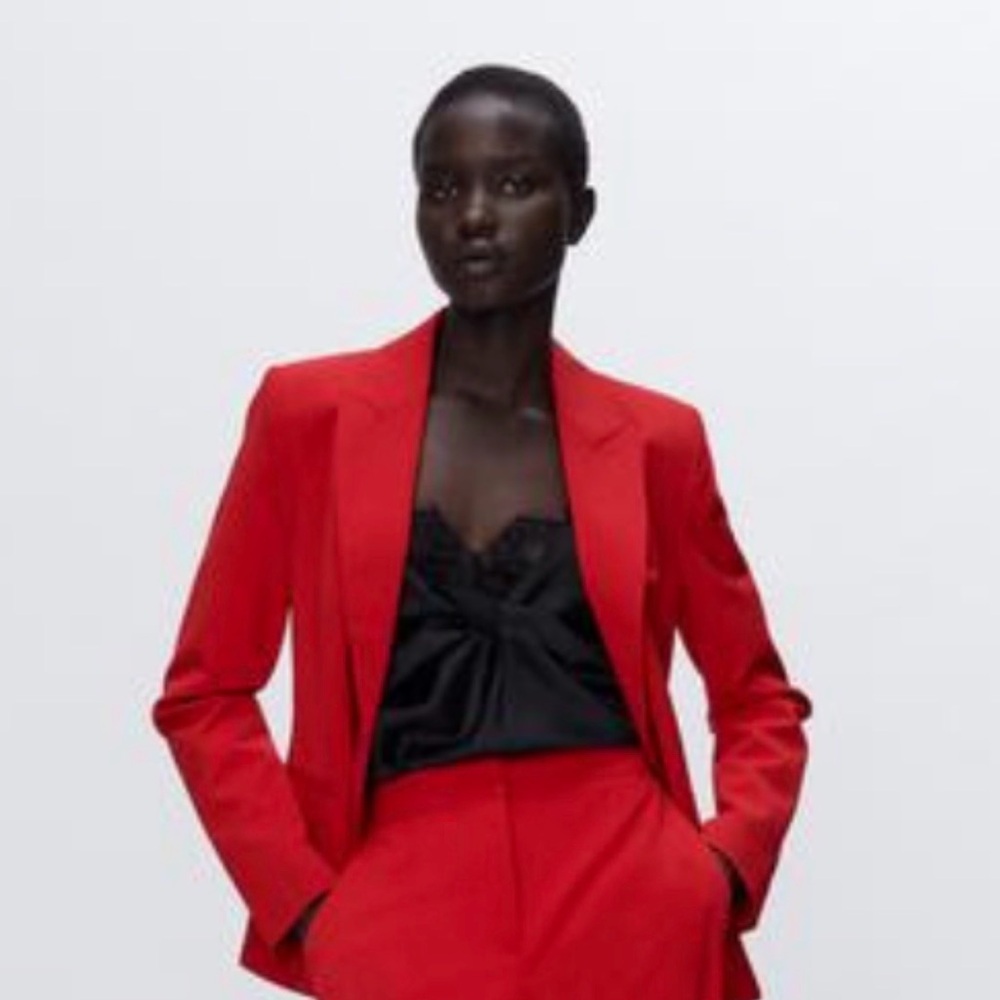 ZARA Red Women's Tailored Blazer